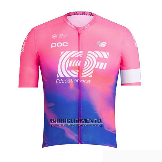 Abbigliamento EF Education First 2019 Manica Corta e Pantaloncino Con Bretelle Rosa - Clicca l'immagine per chiudere